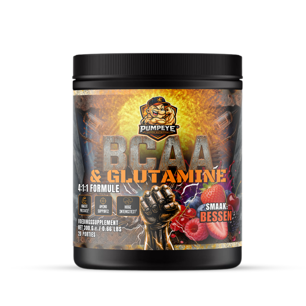 Pumpeye Dutch Nutrition BCAA + Glutamine Groei & Herstel Formule 