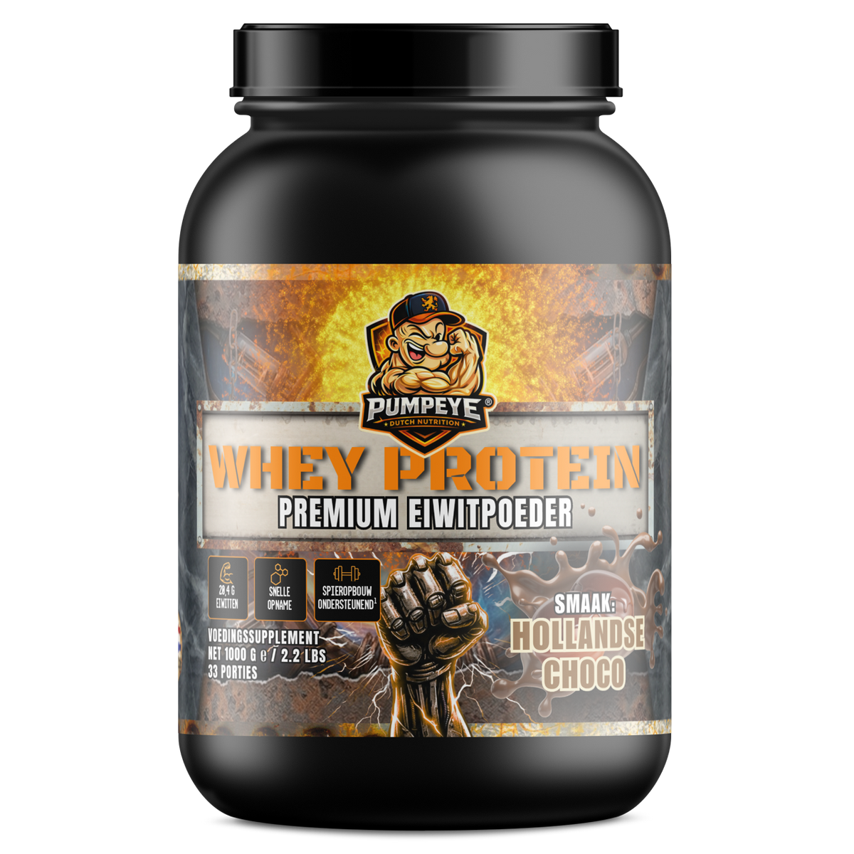 Pumpeye Dutch Nutrition 
Whey Protein Choco 1KG